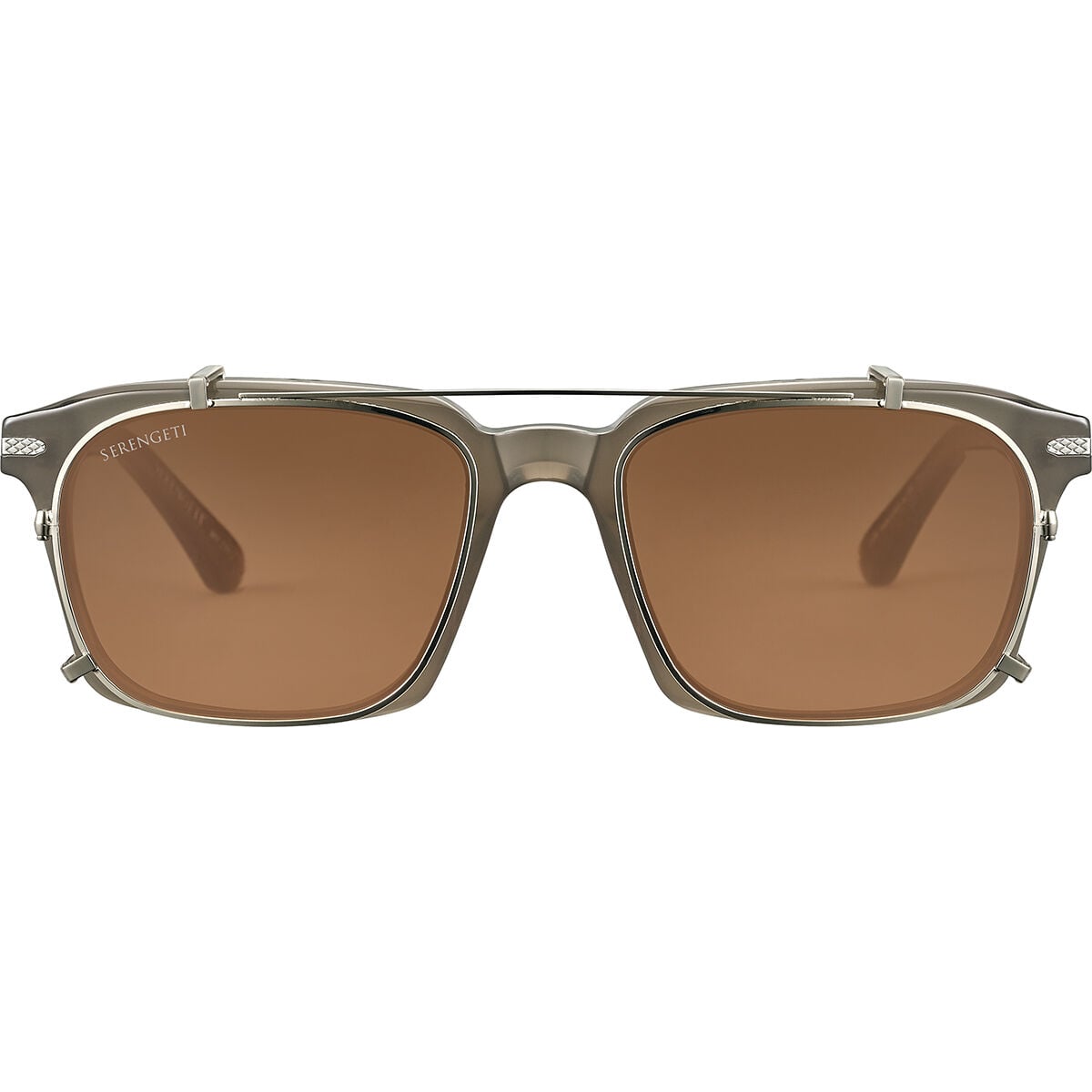 CLIP ON NEIL M, Shiny White Gold-Mineral Polarized Drivers Gradient Cat 2 to 3 B4, hi-res image number null
